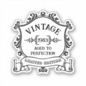 jaar oud tot perfectie op maat geboortejaar sticker (Voorkant)