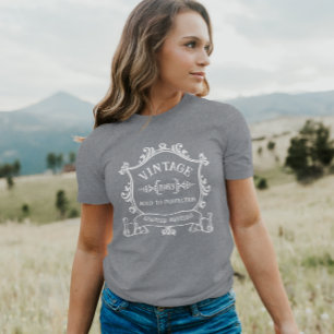 jaar oud tot perfectie op maat geboortejaar t-shirt