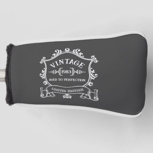 jaar oud tot perfectie Verjaardagsjaar Golfheadcover (Voorkant)