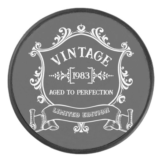  jaar oud tot perfectie Verjaardagsjaar Hockey Puck (Voorkant)