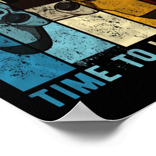 Jaar Oud Verjaardagsjongen 12 Tijd om niveau omhoo Poster (Hoek)