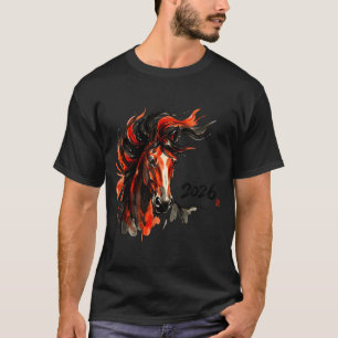 Jaar Paard Chinees Nieuw 2026 Kunstwerk T-shirt