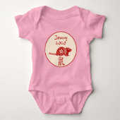 Jaar RAT 2020 Chinese Amerikaanse Baby Born Cadeau Romper (Voorkant)