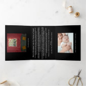 Jaar Review Foto Collage Trifold Christmas Kaart (Binnen)