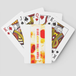 jaar schapen 2015 (bokeh) pokerkaarten