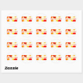 jaar schapen 2015 (bokeh) ronde sticker (Vel)