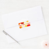 jaar schapen 2015 (bokeh) ronde sticker (Envelop)