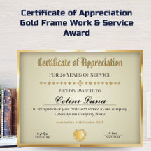 Jaar Service Certificaat - Professioneel Goud