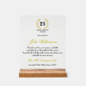 Jaar Services Award Acryl Bord (Voorkant)