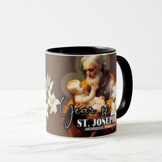 JAAR ST. JOSEPH CATHOLIC PERSONALIZED MOK (Voorkant rechts)