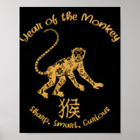 Jaar van Aap Kenmerken Chinese Zodiak Chinees Nieu