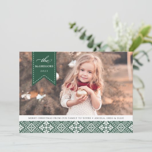 Jaar van banner | Vakantieknopkaart Feestdagenkaart (Staand voorkant)