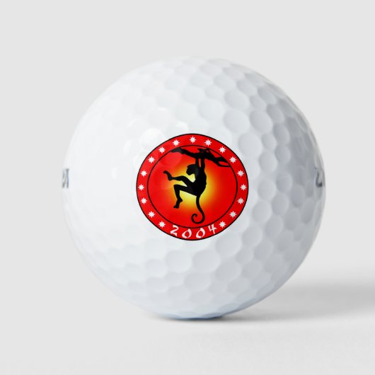 Jaar van de Aap 2004 Golfballen (Voorkant)
