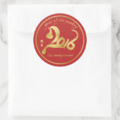 Jaar van de Aap 2015 - Vietnamees Nieuwjaar Ronde Sticker (Tas)