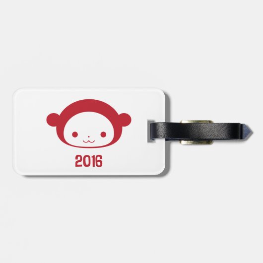 Jaar van de Aap 2016 Bagagelabel (Achterkant horizontaal)
