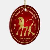 Jaar van de aap 2016 keramisch ornament (Rechts)