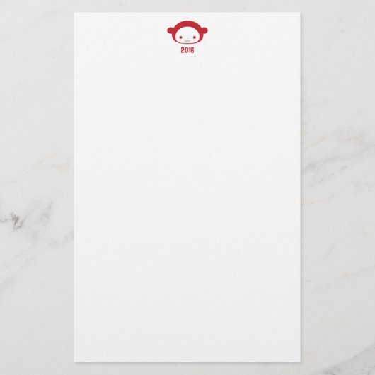 Jaar van de Aap 2016 Papier (Voorkant)