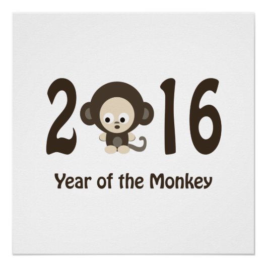 Jaar van de aap 2016 poster (Voorkant)