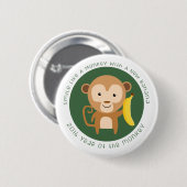 Jaar van de aap 2016 ronde button 5,7 cm (Voorkant /achterkant)