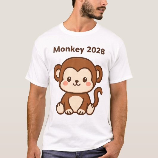 Jaar van de Aap 2028 T-shirt (Voorkant)
