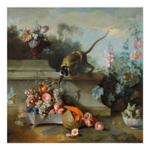 Jaar van de aap Fruits Flowers Fine Art Poster