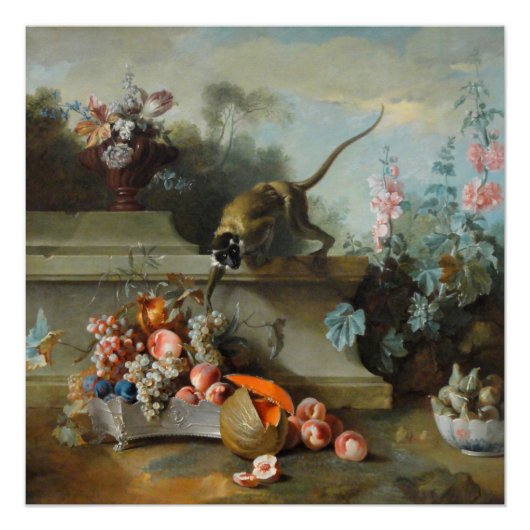 Jaar van de aap Fruits Flowers Fine Art Poster (Voorkant)