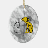 Jaar van de aap keramisch ornament (Rechts)