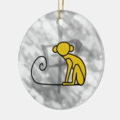 Jaar van de aap keramisch ornament (Links)