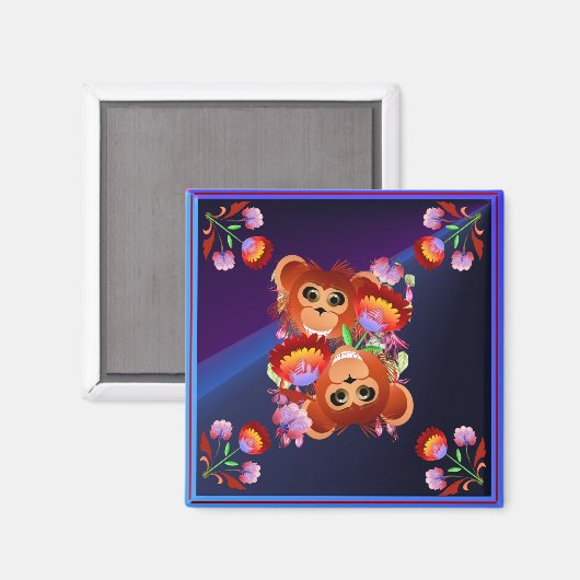 Jaar van de Aap Magneet (Voorkant / Achterkant)