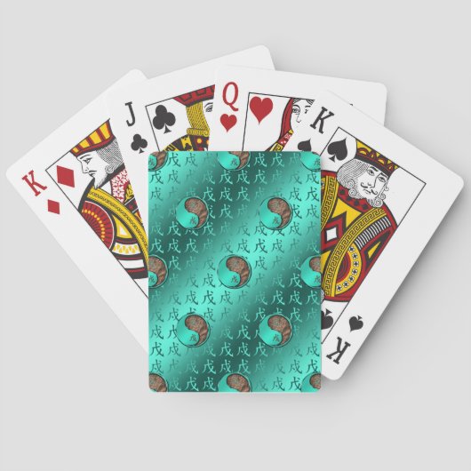 Jaar van de Aard Hond Pokerkaarten (Achterkant)