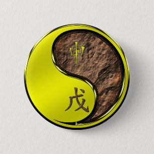 Jaar van de Aardaap Ronde Button 5,7 Cm