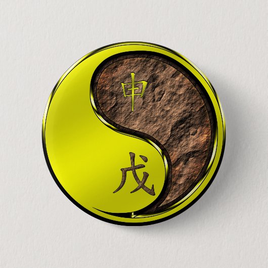 Jaar van de Aardaap Ronde Button 5,7 Cm (Voorkant)