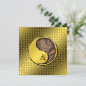 Jaar van de Aarde Draak Kaart (Staand voorkant)