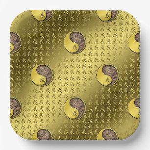 Jaar van de Aarde Draak Papieren Bordje