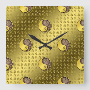 Jaar van de Aarde Draak Vierkante Klok