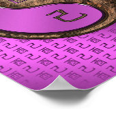 Jaar van de Aarde Rooster Poster (Hoek)