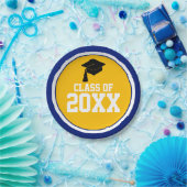 Jaar van de afstuderen van de marine- en Gold-klas Papieren Bordje (Feest)