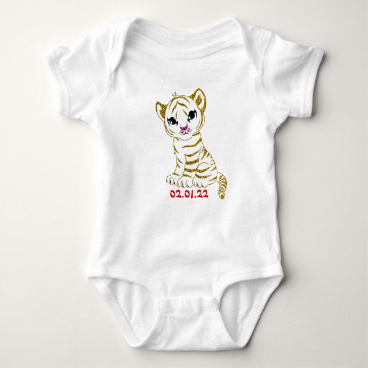 Jaar van de Baby van de Tiger Baby Romper (Voorkant)