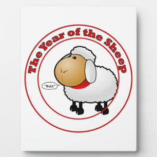 Jaar van de Cartoon schapen Fotoplaat
