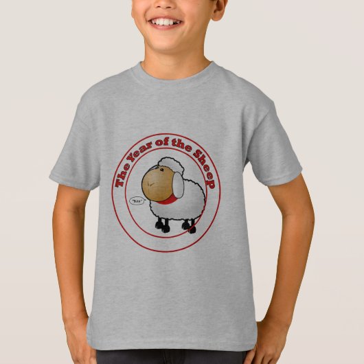 Jaar van de Cartoon schapen T-shirt (Voorkant)