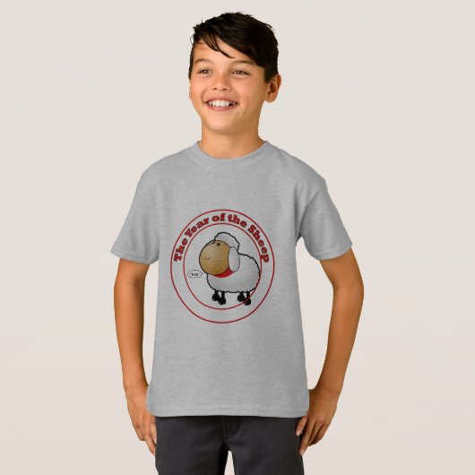 Jaar van de Cartoon schapen T-shirt (Voorkant volledig)