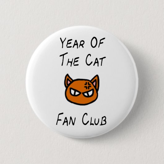 Jaar van de Cat Fan Club Button (Voorkant)