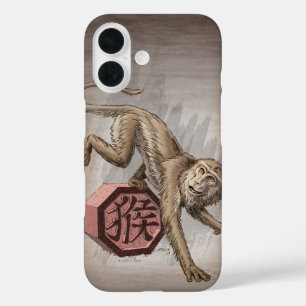 Jaar van de Chinees-apen-zondart-iPhone-tas iPhone 16 Hoesje