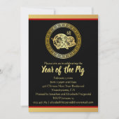 Jaar van de Chinese nieuwjaarspartij Pig GR Kaart (Voorkant)