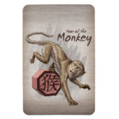 Jaar van de Chinese Zodiac Kunst in Monkey Magneet (Verticaal)