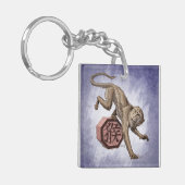Jaar van de Chinese Zodiac Kunst in Monkey Sleutelhanger (Voorkant Links)