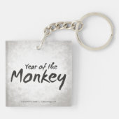 Jaar van de Chinese Zodiac Kunst in Monkey Sleutelhanger (Achterkant)