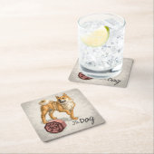 Jaar van de Chinese Zodiac Kunst van de Dog Kartonnen Onderzetters (Insitu)