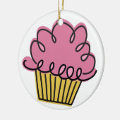 Jaar van de Cupcake Keramisch Ornament (Links)
