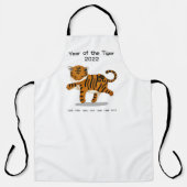 Jaar van de dierentuin van de tijger 2022 schort (Voorkant)